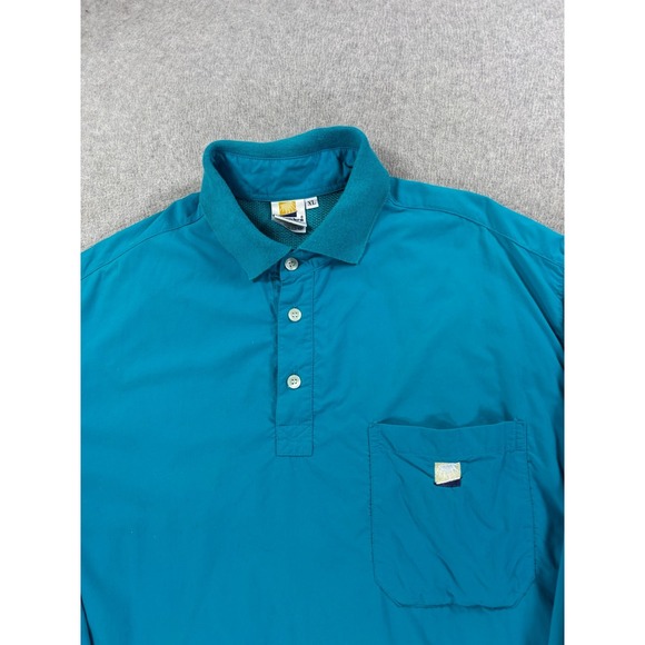Solumbra Sun Protection Long Sleeve Breathable Polo Shirt (Men's XL) Blue - Picture 2 of 12